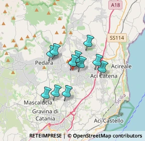Mappa Via Alessando Manzoni, 95029 Viagrande CT, Italia (2.69455)