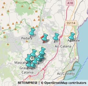 Mappa Via Alessando Manzoni, 95029 Viagrande CT, Italia (3.97077)