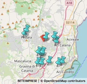 Mappa Via Alessando Manzoni, 95029 Viagrande CT, Italia (3.75846)