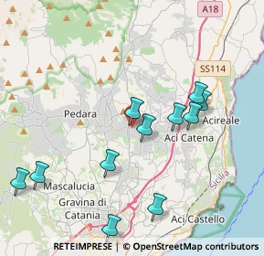 Mappa Via Alessando Manzoni, 95029 Viagrande CT, Italia (5.055)