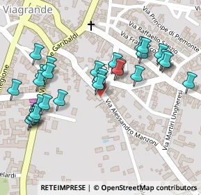 Mappa Via Alessandro Manzoni, 95029 Viagrande CT, Italia (0.14483)
