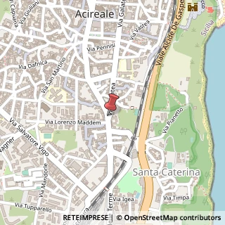 Mappa Via A. de Gasperi, 123 a, 95024 Acireale, Catania (Sicilia)