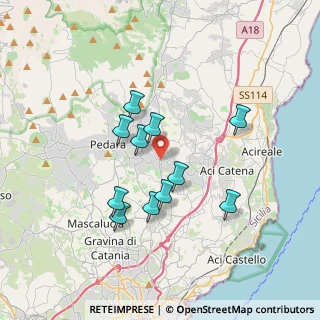 Mappa Viale della Regione, 95039 Viagrande CT, Italia (3.40727)