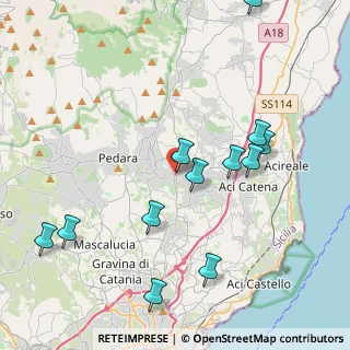 Mappa Viale della Regione, 95039 Viagrande CT, Italia (5.11083)