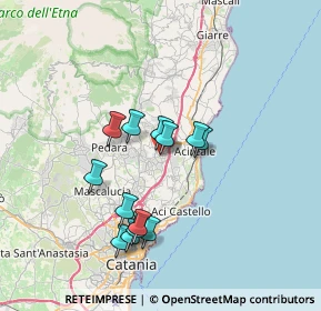 Mappa Via Vincenzo Bellini, 95025 Aci Sant'Antonio CT, Italia (6.95385)