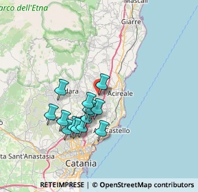 Mappa Via Vincenzo Bellini, 95025 Aci Sant'Antonio CT, Italia (6.86786)