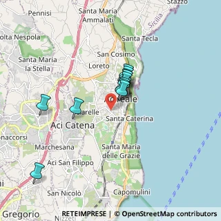 Mappa Via Vincenzo Bellini, 95024 Acireale CT, Italia (1.40417)
