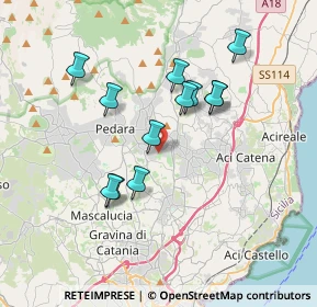 Mappa Via Bellavista, 95039 Trecastagni CT, Italia (3.60417)