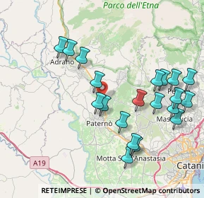 Mappa SS284, 95047 Paternò CT, Italia (9.3895)