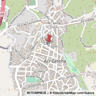 Mappa Via Galileo Galilei, 45, 95022 Aci Catena, Catania (Sicilia)
