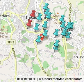 Mappa Via Pietro Maroncelli, 95039 Trecastagni CT, Italia (0.9895)