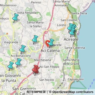 Mappa Via Michele Buonarroti, 95022 Aci Catena CT, Italia (2.84167)
