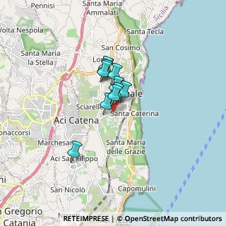 Mappa Via Arnaldo Cantani, 95024 Acireale CT, Italia (1.08818)