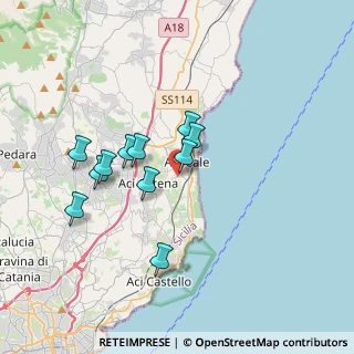 Mappa Via Arnaldo Cantani, 95024 Acireale CT, Italia (3.41364)
