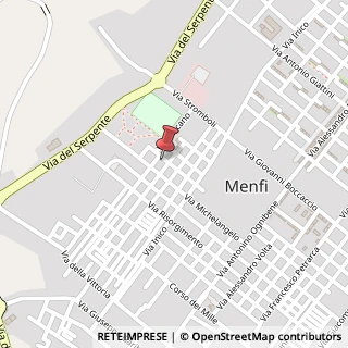 Mappa Via Delta, 1, 92013 Menfi, Agrigento (Sicilia)