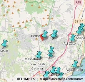 Mappa Via Luigi Longo, 95039 Trecastagni CT, Italia (6.115)