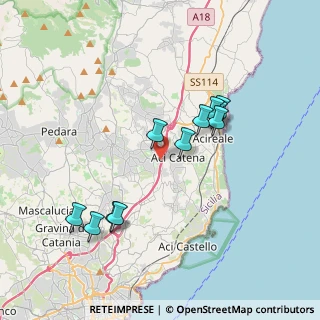 Mappa Via Ugo Foscolo, 95024 Aci Sant'Antonio CT, Italia (3.96182)