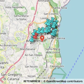 Mappa Via Re Don Giuseppe, 95024 Acireale CT, Italia (1.3725)