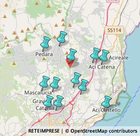 Mappa Via Aldo Moro, 95029 San Giovanni la punta CT, Italia (3.945)