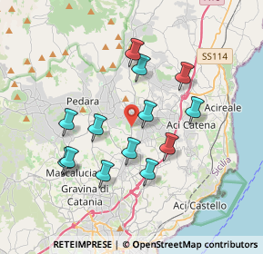 Mappa Via Aldo Moro, 95029 San Giovanni la punta CT, Italia (3.74077)