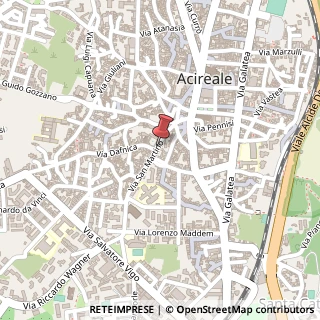 Mappa Via San Martino, 70, 95024 Acireale, Catania (Sicilia)