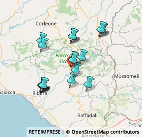 Mappa Contrada San Leonardo, 92010 Bivona AG, Italia (14.261)