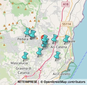 Mappa Via Sacerdote Andrea Strano, 95029 Viagrande CT, Italia (2.83273)