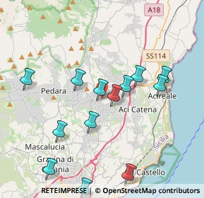 Mappa Via Sacerdote Andrea Strano, 95029 Viagrande CT, Italia (4.52923)