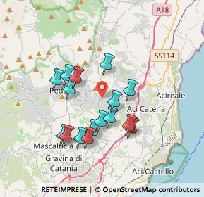 Mappa Via Vincenzo Bellini, 95029 Viagrande CT, Italia (3.53938)