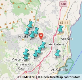 Mappa Via Don Bosco, 95039 Viagrande CT, Italia (3.68091)