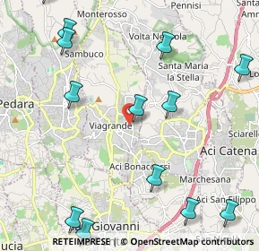 Mappa Via Don Bosco, 95039 Viagrande CT, Italia (3.17615)