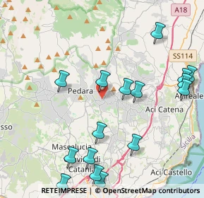 Mappa Corso Alcide De Gasperi, 95039 Trecastagni CT, Italia (5.6275)