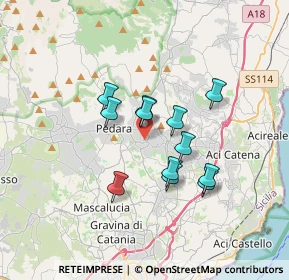 Mappa Corso Alcide De Gasperi, 95039 Trecastagni CT, Italia (3.03833)