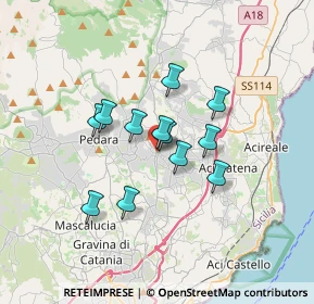 Mappa Piazza S. Mauro, 95029 Viagrande CT, Italia (2.78667)