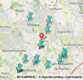 Mappa Via Aldo Fabrizi, 95030 Pedara CT, Italia (2.69733)