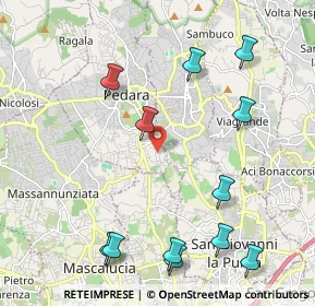 Mappa Via Aldo Fabrizi, 95030 Pedara CT, Italia (2.82583)