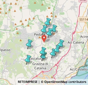 Mappa Via Aldo Fabrizi, 95030 Pedara CT, Italia (3.09727)