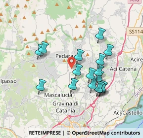 Mappa Via Aldo Fabrizi, 95030 Pedara CT, Italia (3.71941)