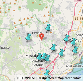 Mappa Via Aldo Fabrizi, 95030 Pedara CT, Italia (5.34583)