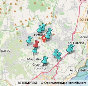 Mappa Via Aldo Fabrizi, 95030 Pedara CT, Italia (3.30154)