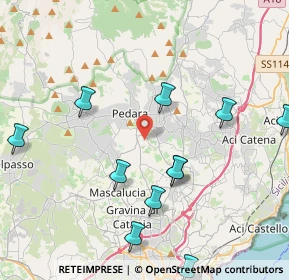 Mappa Via Aldo Fabrizi, 95030 Pedara CT, Italia (5.27182)