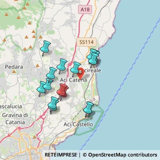 Mappa Via Rosario Messina, 95024 Acireale CT, Italia (3.61938)