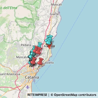 Mappa Via dell' Agrumicoltura, 95024 Acireale CT, Italia (7.22389)