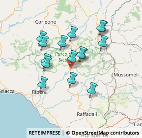 Mappa Contrada Tinchinello, 92010 Bivona AG, Italia (13.62)