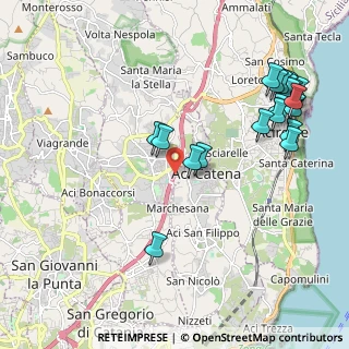Mappa A18 Messina - Catania, 95025 Aci Sant'Antonio CT, Italia (2.727)
