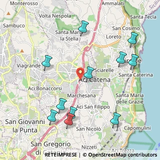 Mappa A18 Messina - Catania, 95025 Aci Sant'Antonio CT, Italia (2.68091)