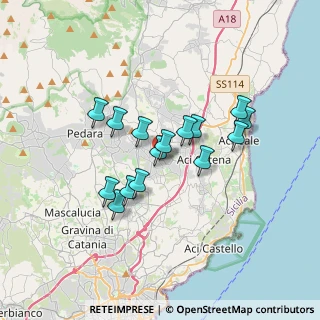 Mappa Via Lanza, 95025 Aci Sant'Antonio CT, Italia (3.07467)