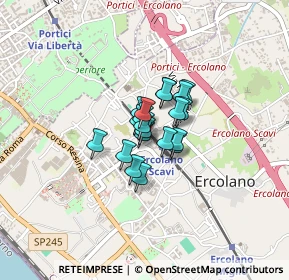 Mappa Via Vittorio Veneto, 80056 Ercolano NA, Italia (0.2105)
