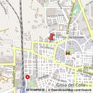 Mappa Via Gabriele d'Annunzio, 38, 70023 Gioia del Colle, Bari (Puglia)