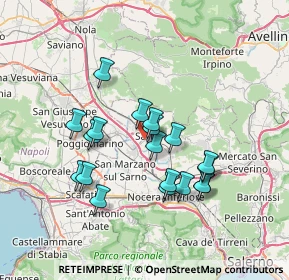 Mappa Via S. Valentino, 84087 Sarno SA, Italia (6.66526)
